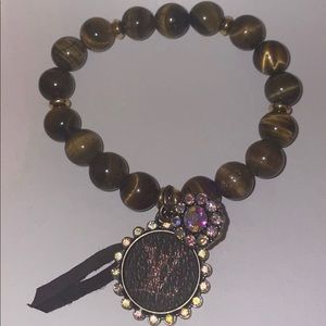 Louis Vuitton upcycled bead bracelet
